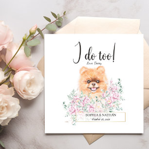 Servilleta De Papel Pomerania Dog Boda Cocktail Napkins