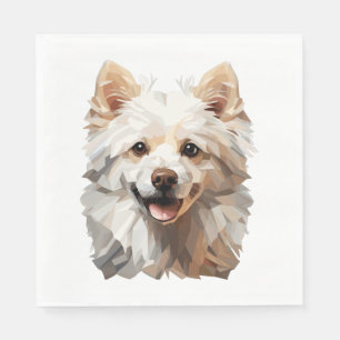 Servilleta De Papel Pomerania Pomerania blanca en forma de polígono Cl