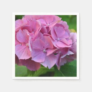 Servilleta De Papel Pompom Rosa Hidrangea Hortensia Flor