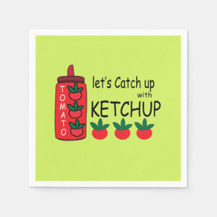 Servilleta De Papel Pongámonos al Día con Fiesta de Ketchup