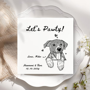 Servilleta De Papel Pongamos un Mascota personalizado Boda simple