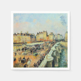 Servilleta De Papel Pont Neuf, Tarde, Sunlight Camille Pissarro