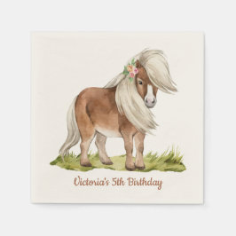 Servilleta De Papel Pony Farm Animals Barnyard cumpleaños Napkins