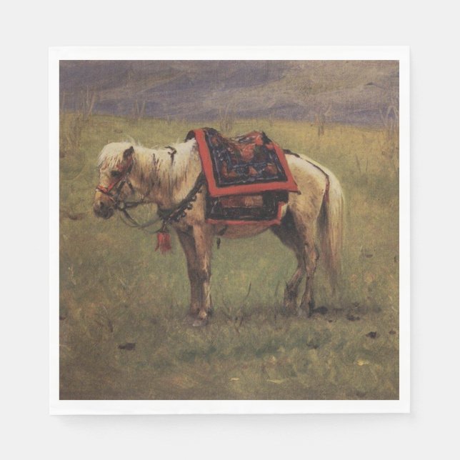 Servilleta De Papel Pony Himalaya (Caballo pequeño) (Vasily Vereshchag (Anverso)