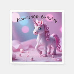 Servilleta De Papel Pony Rosa Unicorn Papeles