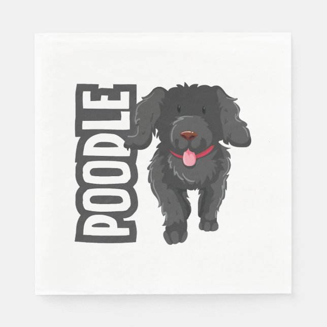 Servilleta De Papel Poodle (Anverso)