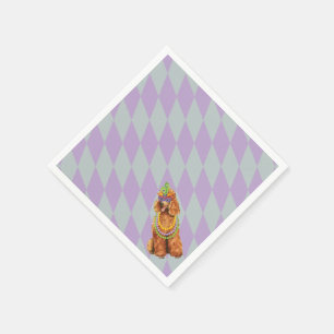 Servilleta De Papel Poodle Mardi Gras