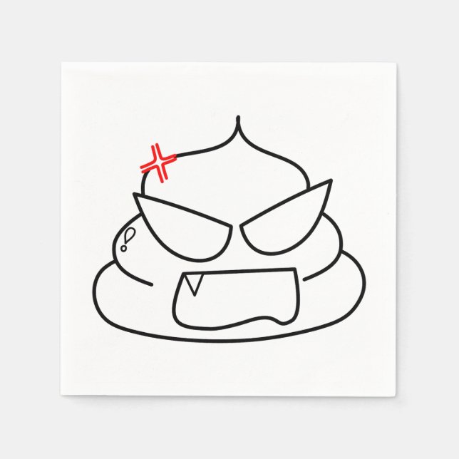 Servilleta De Papel Poop enojado - Brootsch the PooPoo (Anverso)