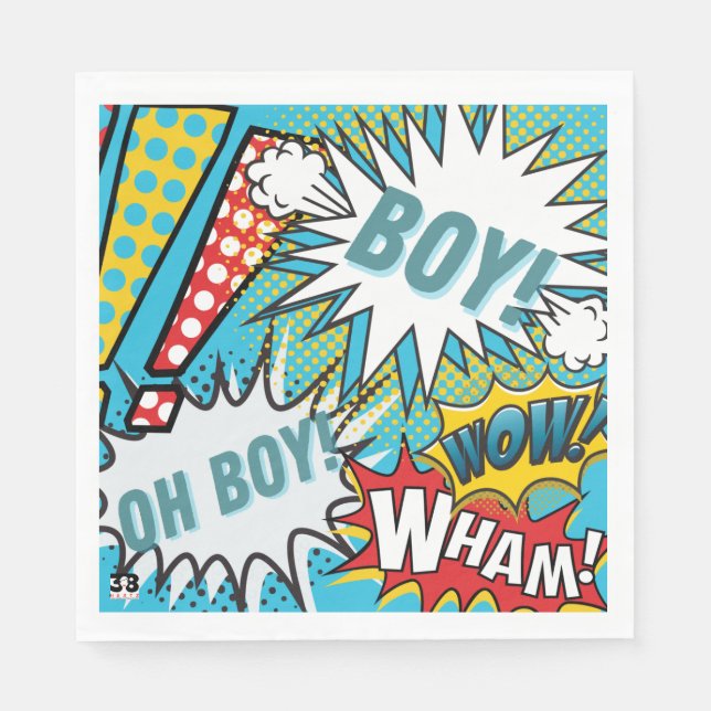 Servilleta De Papel Pop Art Baby Boy (Anverso)