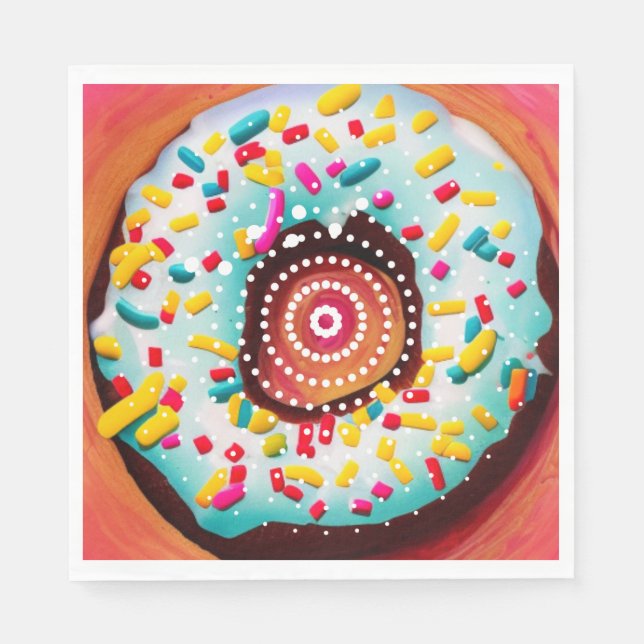 Servilleta De Papel Pop Art Donut (Anverso)