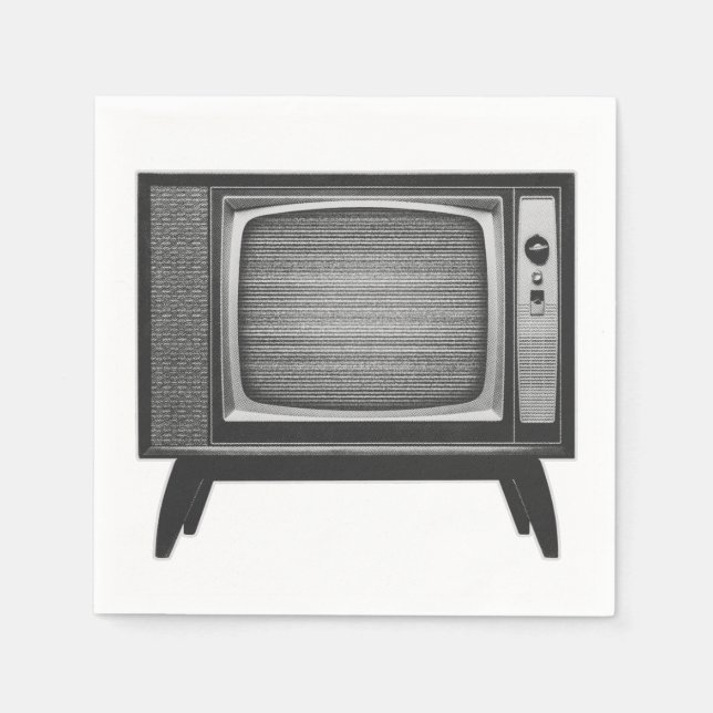 Servilleta De Papel Pop Art Retro Television Set (Anverso)