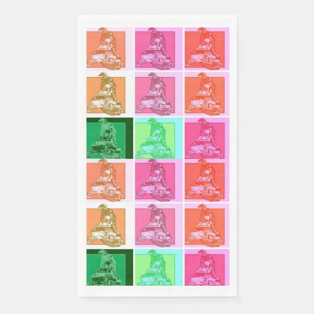 Servilleta De Papel Pop Art Snowmobiler (Anverso)