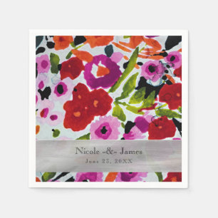Servilleta De Papel Pop de Flores de color negro de color de color ink