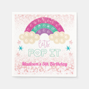 Servilleta De Papel Pop it Birday Rainbow personalizado