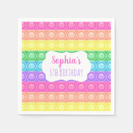 Servilleta De Papel Pop It Birthday Party Napkins, Chica Cumpleaños