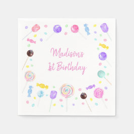 Servilleta De Papel Pop it Rainbow Pink Gold Birday