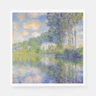 Servilleta De Papel Poplares en el río Épte (por Claude Monet)