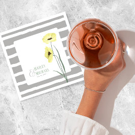 Servilleta De Papel Poppies de flores de coral