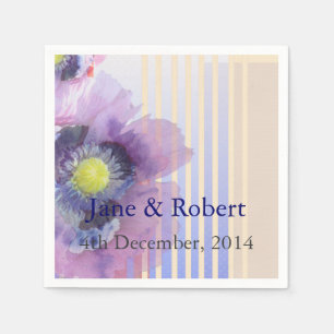 Servilleta De Papel Poppies En Boda De Acuarela