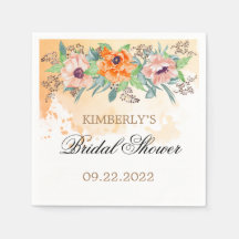 Poppies servilletas de ducha de novia