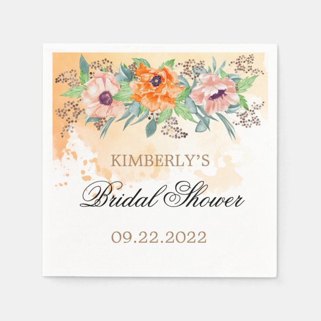 Servilleta De Papel Poppies servilletas de ducha de novia (Anverso)