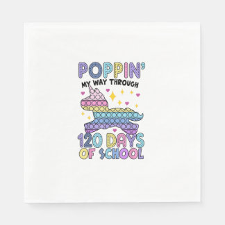 Servilleta De Papel Poppin 120 Días De Colegio Unicornio Pop It Feliz 