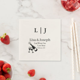 Servilleta De Papel Popping Champagne &Toasting Glasses Party Wedding 