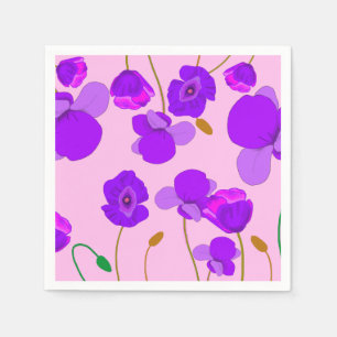 Servilleta De Papel Poppy (Papaver somniferum) Lilac Fiesta
