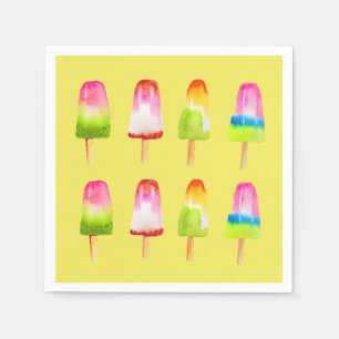 Servilleta De Papel Popsicle helado bloque Verano acuarela lindo
