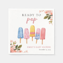 Servilleta De Papel Popsicle Ready to Pop Baby Shower