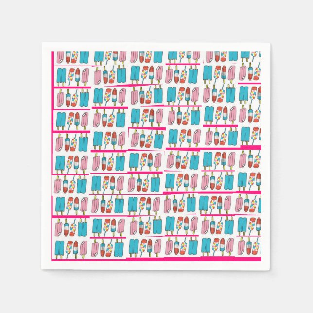 Servilleta De Papel Popsicles Napkin (Anverso)