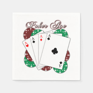 Servilleta De Papel Póquer Ace Jugando Tarjetas