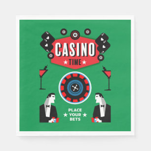Servilleta De Papel Póquer de Ruleta de Juego de Casino 