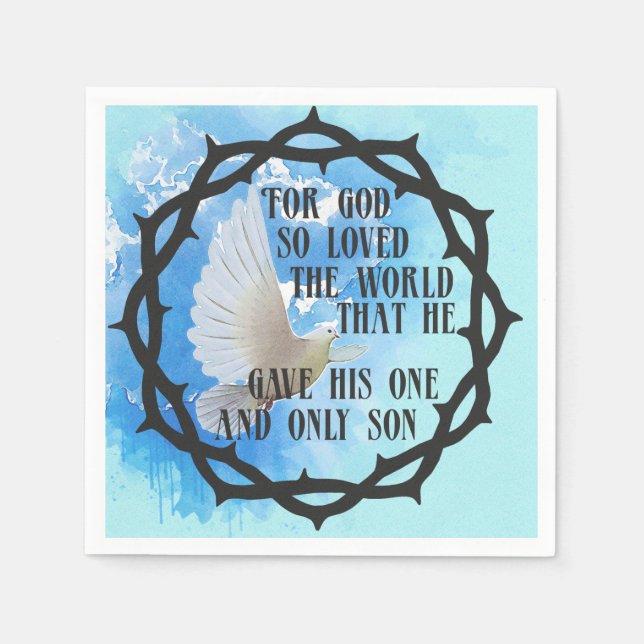 Servilleta De Papel Por Dios tan amado el mundo (Anverso)