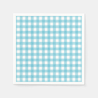 Servilleta De Papel Por el Sea Gingham Paper Napkin