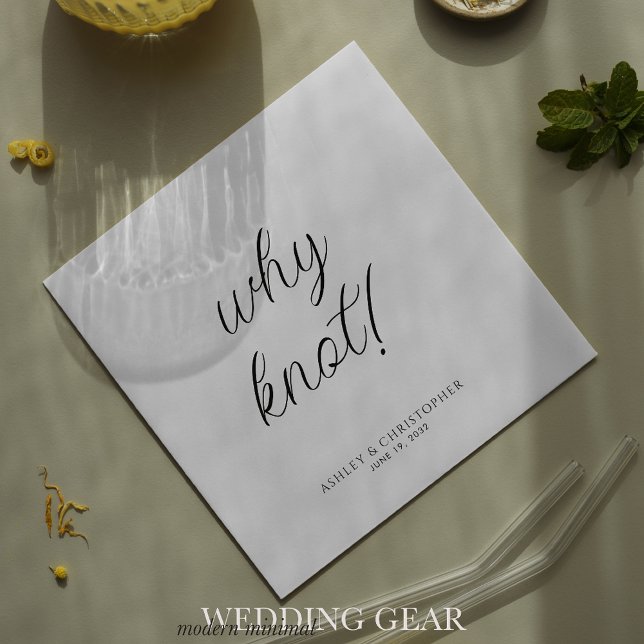 Servilleta De Papel ¿Por qué no? Cóctel tipográfico mínimo (Subido por el creador)