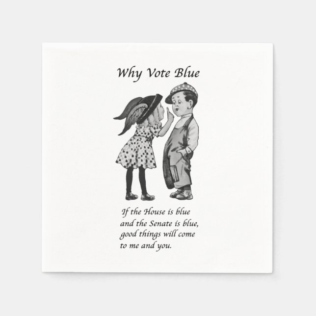 Servilleta De Papel Por qué votar azul en 2024 (Anverso)