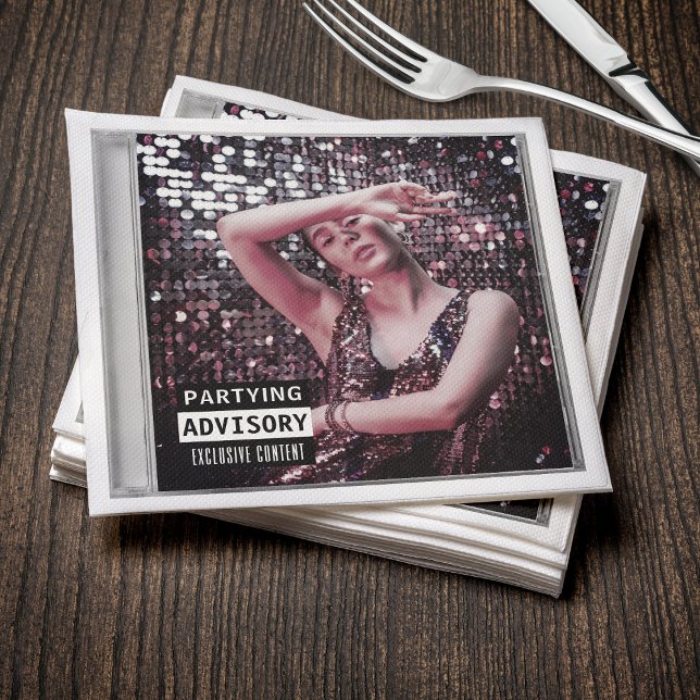 Servilleta De Papel Portada del álbum Funda de CD de música (Music CD Case Album Cover Birthday Party Napkins
)