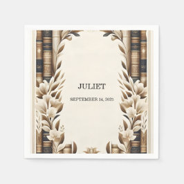 Servilleta De Papel Portada del Club de Libros Retro de Inglés Antiguo