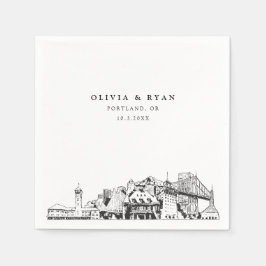 Servilleta De Papel Portland Boda Paper Cocktail Napkin