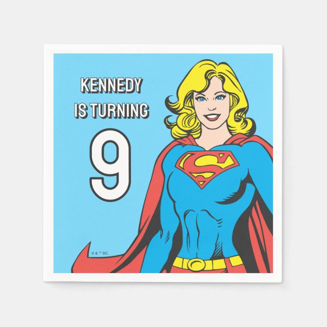 Servilleta De Papel Poses de Supergirl (Anverso)