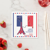 Postal de bandera francesa Patriotic BASTILLE DAY