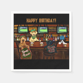 Servilleta De Papel Poster AIREDALE Y AMIGOS