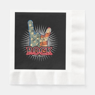 Servilleta De Papel Póster de concierto de rock vintage USA - banda añ