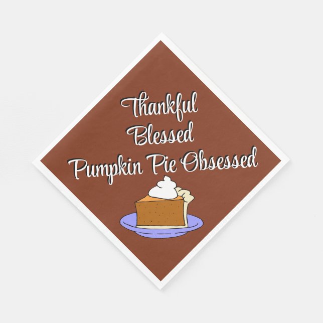 Servilleta De Papel Postre del muelle de la calabaza de Acción de Grac (Esquina)