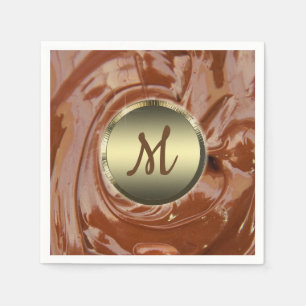 Servilleta De Papel Postre giratorio de chocolate fundido