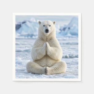 Servilleta De Papel Postura de Yoga de Oso Polar