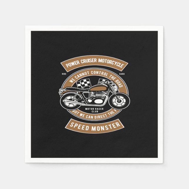 Servilleta De Papel power cruiser motorcycle speed monster (Anverso)