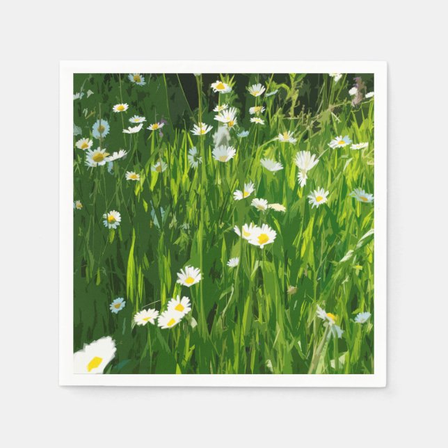 Servilleta De Papel Prado de flores (Anverso)