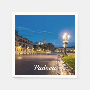 Servilleta De Papel Prato della Valle por la noche en Padova, Italia